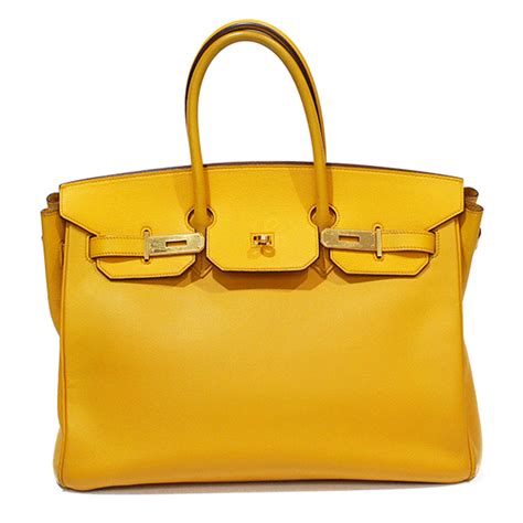 hermes birkin yellow bag.